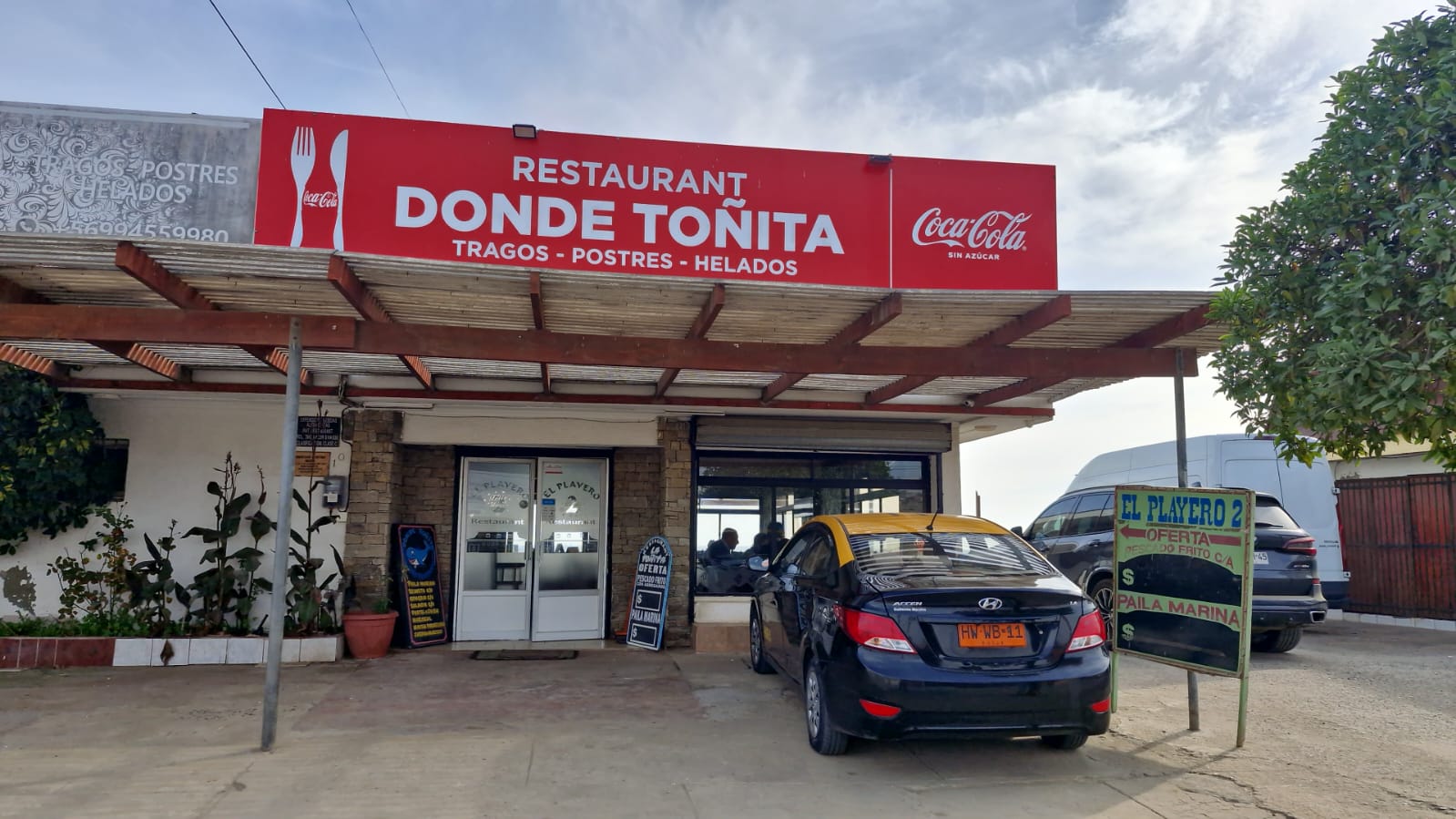 Fachada Restaurant Donde Toñita, Cartagena Chile
